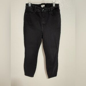 Good American Black Ankle Cropped Denim